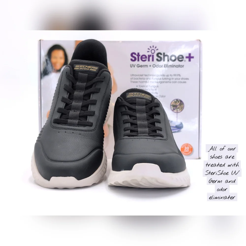 BOBS By Skechers™ Sz 12 Hands Free Slip-On Blk Sneaker Comfort Sole Heel Pillow - Picture 16 of 17